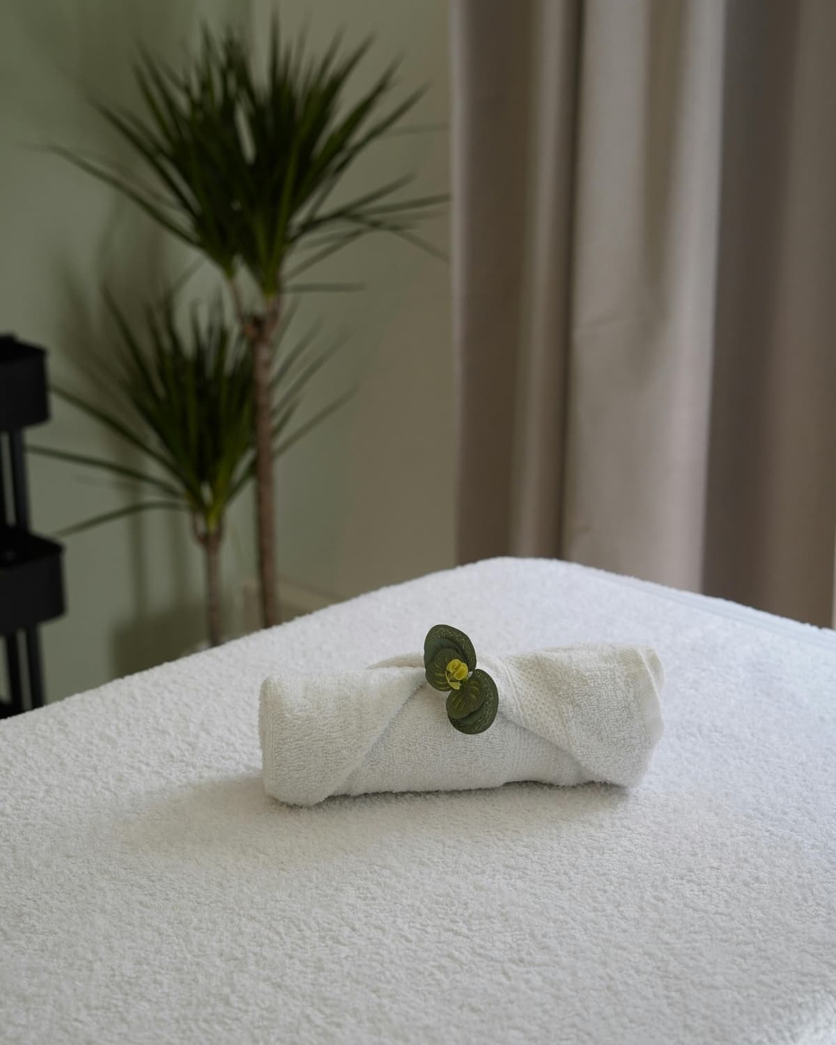 A serene full-body massage, or the calm of the room